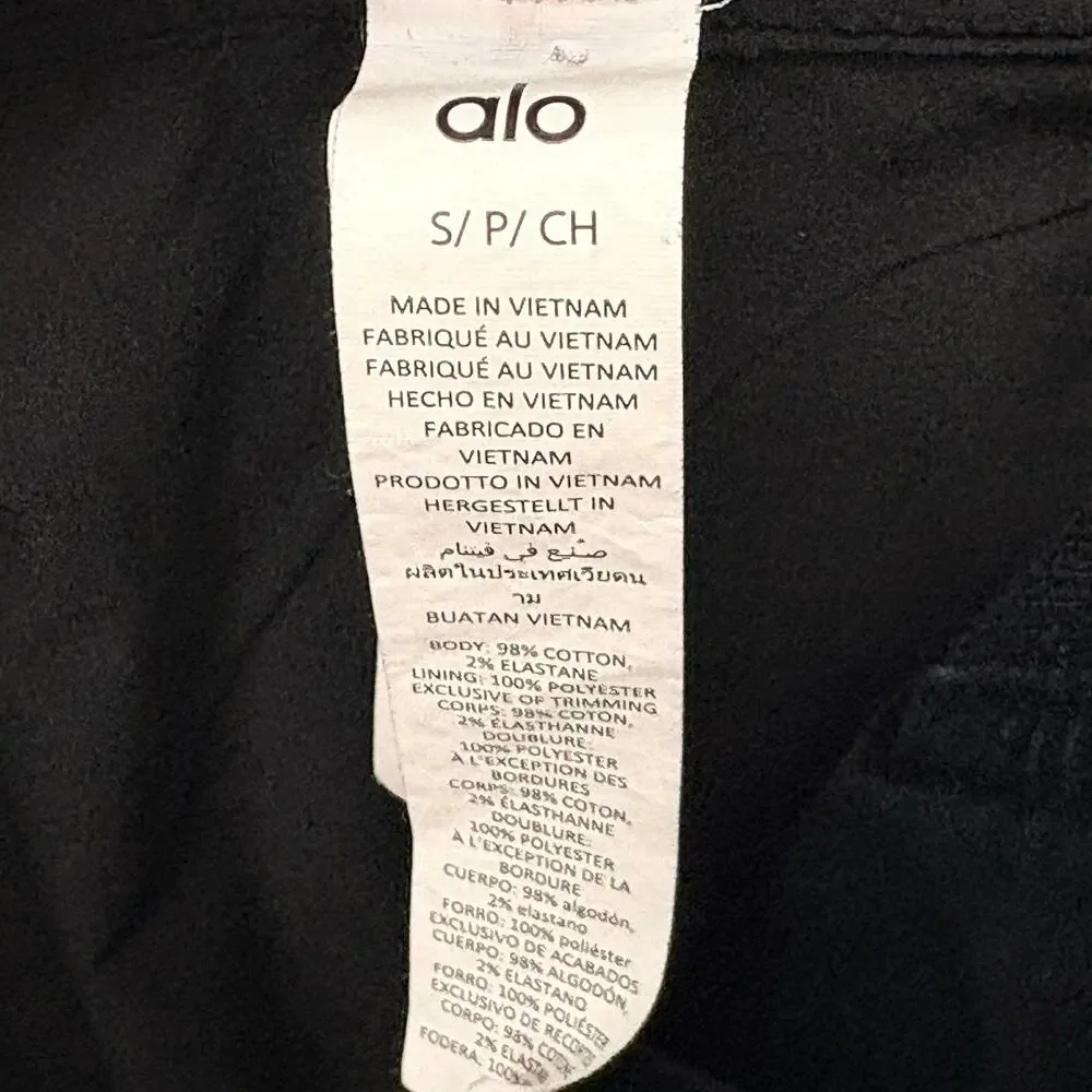Alo Yoga Night Out Cargo Skirt Black Front Zip Cargo Mini Skirt Size S